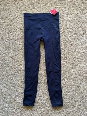 Spanx Look At Me Now Seamless Leggings Navy High Waisted NWT Medium
